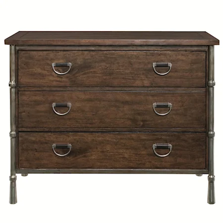 3 Drawer Chest with Metal Frame